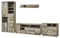 Stella Trading Bonanza Vintage Wohnwand Komplett-Set in Driftwood Optik - Retro Schrankwand für Ihr Wohnzimmer - 374 x 189 x 52 cm (B/H/T)