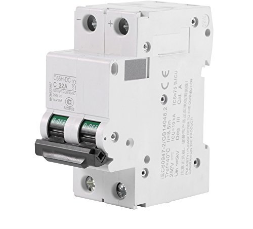 2P 250V C65H-DC Disjoncteur de Branchement à Basse Tension pour Panneaux Solaires Neutre 32A