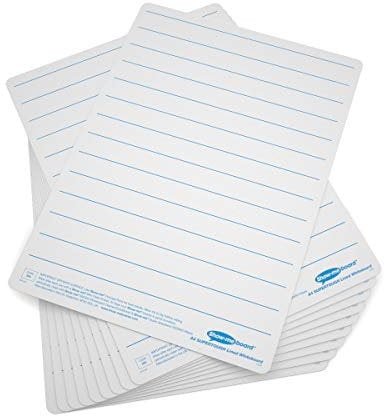 Show Me Tafel, A4, sehr robust, liniert, trocken abwischbar, 10 Stück