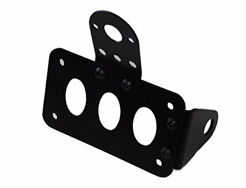 HASkulle Ersatz, seitlich montierter Kennzeichenhalterung, Kompatibel mit HARLEY Davidson Bobber Chopper, 17,8 x 10,2 cm, Schwarz