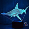 Optische Täuschung 3D Hai Nacht Licht 16 Farben Andern Sich Fernbedienung USB-Strom Touch Schalter Dekor Lampe LED Lampe Tisch Kinder Geburtstag Weihnachten Geschenk