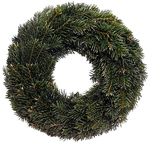 Adventskranz echte Nordmanntanne D. 35cm halbrund gebunden undekoriert CreaFlor