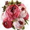Veryhome Vintage Artificial Peony Seta Fiori Mazzi Decorazione di Cerimonia Nuziale Tavolo da Cucina Cucina Giardino da Giardino Piante da Giardino