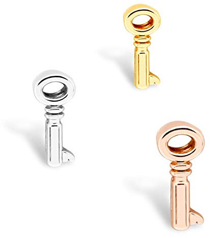 THIORA Charmband Charms | 'Schlüssel' Anhänger | Key Charm | Mesh Armband Charm (Rosegold)