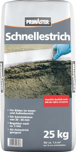 Primaster Schnellestrich für Innen und Außen für Boden Estrich 25 kg