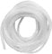 GTIWUNG Kabelschlauch Kabelspirale Spiralband Kabelschutz, Flexibler Spiralschlauch Kabelorganisation, Weiß Transparent, 15m x 6mm