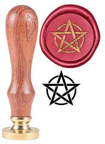 PandaHall Pentagram Wax Seal Stamp Vintage Retro Siegelstempel für die Verschönerung von Umschlägen, Partyeinladung, Weinverpackungen, Geschenkverpackungen, Grußkarten