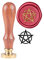 PandaHall Pentagram Wax Seal Stamp Vintage Retro Siegelstempel für die Verschönerung von Umschlägen, Partyeinladung, Weinverpackungen, Geschenkverpackungen, Grußkarten