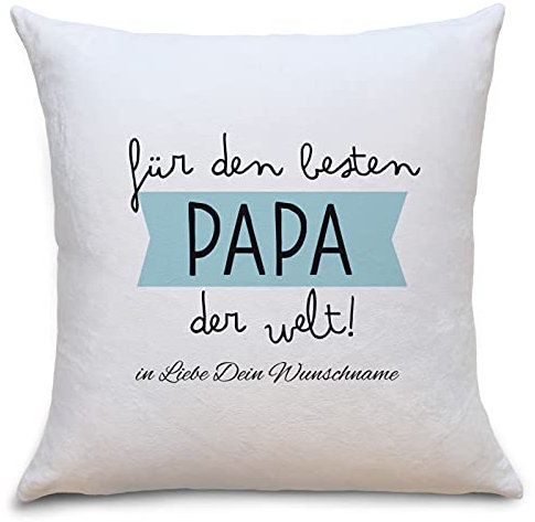 OWLBOOK® Geschenke für Papa zum Geburtstag | Papa Geburtstagsgeschenk für Papa Kissen | Papa Geschenk Papa | Bester Papa der Welt| Kissenhülle