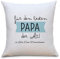 OWLBOOK® Geschenke für Papa zum Geburtstag | Papa Geburtstagsgeschenk für Papa Kissen | Papa Geschenk Papa | Bester Papa der Welt| Kissenhülle