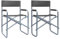 vidaXL 2X Regiestuhl Klappbar Campingstuhl Gartenstuhl Klappstuhl Faltstuhl Anglerstuhl Stuhl Stühle Gartenmöbel Angelstuhl Stahl Grau