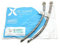 Xcel Home Connettore per tubo flessibile | tubo lavandino miscelatore monoblocco | Tubo intrecciato in acciaio inox | 10 mm (M10) x 1/2 BSP 300 mm di lunghezza, foro interno 9 mm - 1 coppia