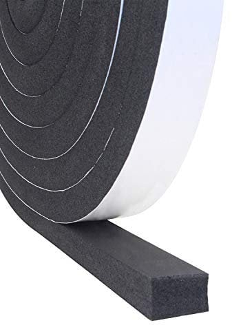Storystore Foam Insulation Tape Self Adhesive, 25mm(W) x20mm(T) x 5M(L) Weather Strip Foam Tape, Door Window Draught Excluder, Door Insulation Strip, Soundproof, Anti-Collision, Shockproof