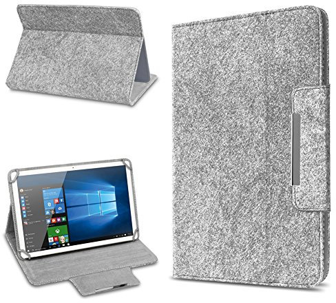 UC-Express Filz Hülle kompatibel für Jay-tech G10.11 LTE / G10.10 Tablet aus Filz mit praktischer Standfunktion Schutztasche Stand Tasche Cover Case, Farbe:Hell Grau