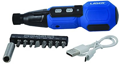 Laser 7985 Electric Screwdriver Set 11pc, Green,red