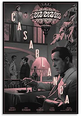 Casablanca Classic Love Filmposter auf Leinwand, Kunstposter und Wandkunst, modernes Familienschlafzimmerdekor, Poster, 20 x 30 cm