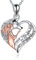 Wolf Schmuck Geschenke Sterling Silber Liebesherz Wolf und Mädchen Anhänger Halskette Ich liebe dich bis zum Mond und zurück Halskette Schmuck für Damen Teenager Freundin (Wolf und Mädchen Halskette)