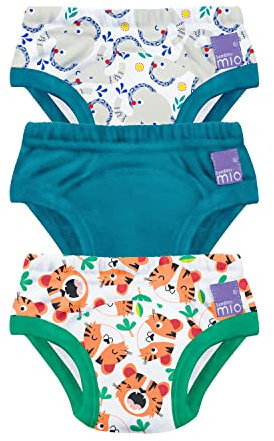Bambino Mio, revolutionäre Wiederverwendbare Töpfchen-Trainingshose für Jungen und Mädchen, 3er-Packung, Safari Party,2-3 Jahre
