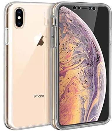 Ancile® Coque pour iPhone X, Complete Transparente Protection intégrale en Silicone Antichoc Compatible XS, Coque iphone x