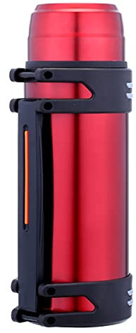Thermoskanne 5 Liter, Vakuum Isolierte Edelstahl Trinkflasche, BPA-frei, Stabil & Auslaufsicher, für heiße Getränke, Kaffee, Tee - Isolierte Trinkflasche, Isolierflasche mit Tassen (red,800ml)