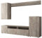 Parete attrezzata soggiorno mobile porta tv zona living stile moderno e minimal di colore Rovere Chiaro e mod. Bridge