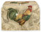 STUOARTE 2 Slice Toaster Appliance Cover Vintage Rooster Print Toaster Cover Washable Dustproof Microwave Oven Dust Cover Bread Maker Cover Kitchen Decorative Protector