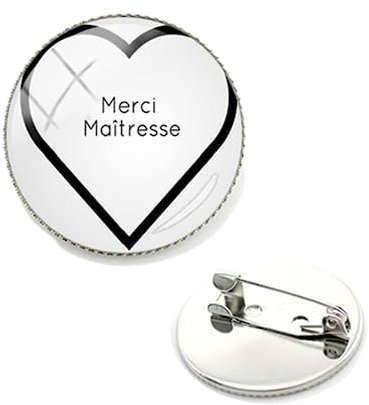 MM57 Broches Mode Merci Maitresse Broche Super Maitresse Badge Épingles Breastpin Vêtements Sac Accessoires MM57, Laiton