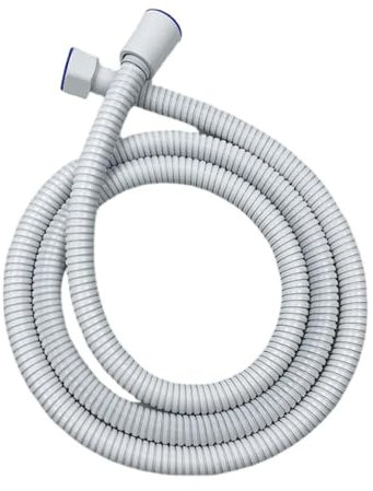 AYTOSH Tuyau De Douche Flexible en Acier Inoxydable Blanc, 150 cm, 1 Pièce