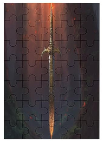 Puzzle Für Erwachsene 35 Teile Holzpuzzle | Sword Puzzle Puzzle | Animal Hochauflösendes | Gelegenheitsspiel Art-Deco-Landschaft Größe: 35 PCS