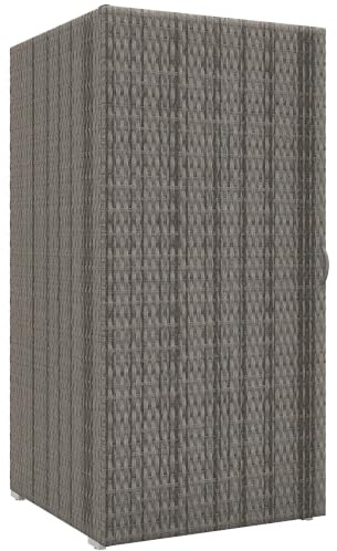 Outsunny Armadio da Esterno e Interno in Rattan PE 60x63x120cm Grigio