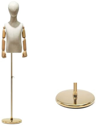 Schneiderpuppe Kinder Verstellbare Schneiderbüste Schaufensterpuppe Schneiderpuppen Mit Massivholzarmen Modell-Requisiten Kann Hosen Tragen Laden Für Mutter Und Baby ( Color : A , Size : 6 years old )