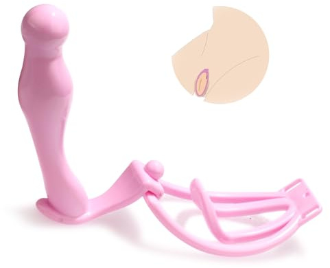 AMZII 2.0 Fufu Clip Chastity Cage Male,2-IN-1 Peniskäfig Nachahmung Vaginal Weiblich Trainer,mit Analdilos Herren Analplug,Keuschheitskäfig Herren Hodensack Penisring,Keuschheitsgürtel für Herren