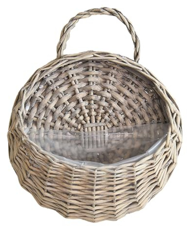 Pots de Fleurs à Suspendre En Rotin, Panier Porte-Fleurs Suspendu Tissé à La Main, Suspendu Panier Tissé Décoration Murale, Panier Jardinière Suspendue Pot pour Plantes, Intérieure Ou Extérieure, s