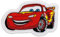 Generic Racer Car Embroidered Patch - Kids Iron-On Cartoon Applique - Embroidered Lightning Speed Detail, Durable and Easy to Apply, 3.7 x 2.4 inches