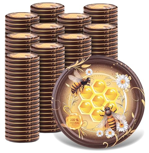 KADAX 200er Set Schraubdeckel TO82 für Gläser 82mm Honigtauhonig – Twist-Off Ersatzdeckel für 235-900ml Einmach- & Marmeladengläser | Luftdicht & Spülmaschinenfest