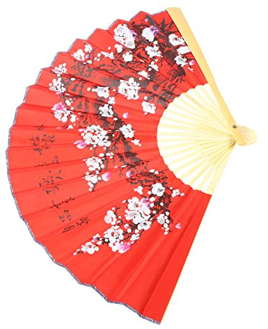 CRAFTHROU Photo Fan Decor Japanese Handheld Fan Fans for Weddings Lucky Wall Art Hand Held Fans Wall Hanging Oriental Wall Fan Dancing Fan Chinese Folding Fan Pendant Large Fan Paper