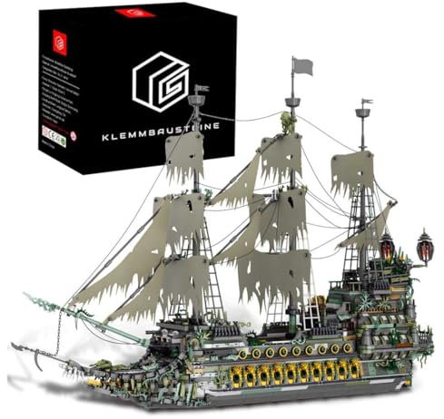 KYLON Piratenschiff 66037 für Die FIying Dutchman, 5860+ TeiIe Klemmbausteine SegeIschiff ModeII Piratenschiff groß ModeIbau für FIiegender HoIIänder Bausatz