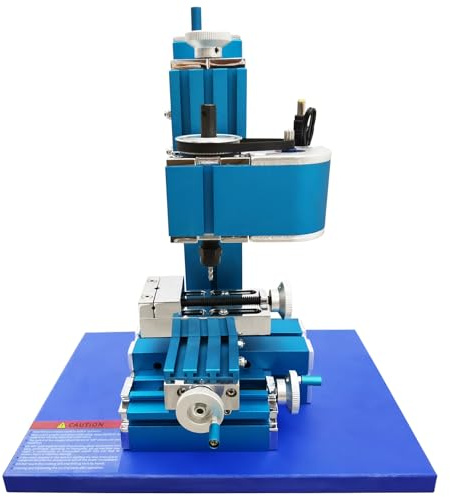 INTBUYING Mini Metall Fräsmaschine AC100V-240V Mini Bohr- und Fräsmaschine DIY Werkzeug Benchtop Holzdrehmaschine für pädagogischen Modellbau