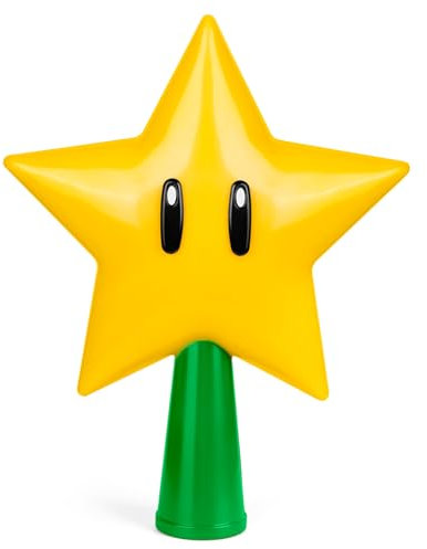 Christmas Tree Topper Mario Star - Super Decorations with Light Up LED : Plug in