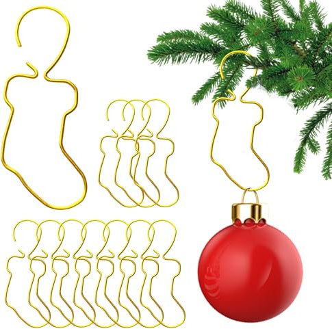 NZDFH Weihnachtskugeln Aufhänger 50 Stück Haken für Weihnachtsbaumschmuck weihnachtsstrumpf Schnellaufhänger für Weihnachtsbaum-Deko Christbaumkugel-Aufhänger Baumhaken als Deko-Anhänger