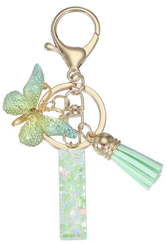 PATIKIL Porte-Clés Alphabet Initiale, Porte-Clés Mignon Résine, Breloques Lettre à Pendentif Charme pour Femmes Porte-Monnaie Sac à Main Clef Voiture