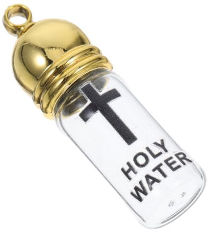 Ciieeo Weihwasserflasche Winzige Leere Weihwasserflasche Zum Aufhängen Leere Weihwasserflasche Nachfüllbarer Wasserbehälter Taufe Dekoration Weihwasserflasche