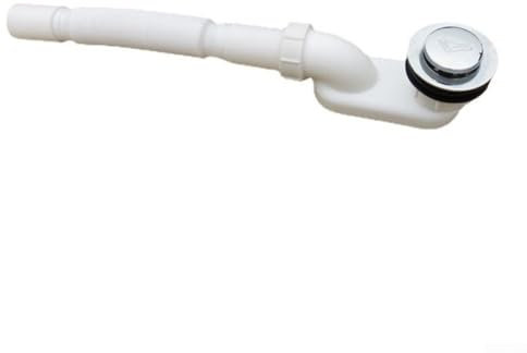 Besttoolifes Tuyaux de vidange pour baignoire, douche, profil bas, kit de siphon plat de 45 mm, flexible et autonome pour baignoire