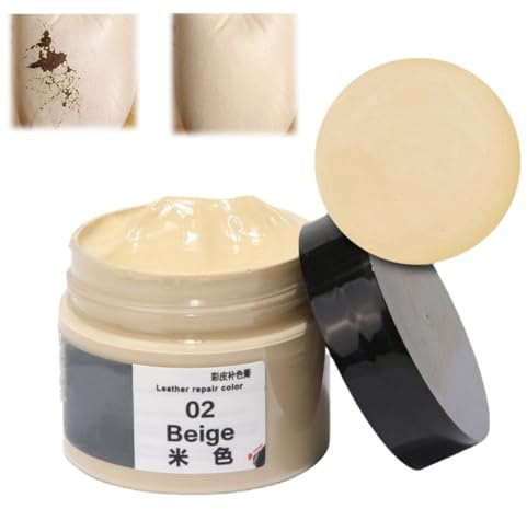 Leather Recoloring Balm,Leather Color Restorer for Couches,Leather Repair Kit for Furniture,Leather Sofa Repair Kit,Leather Restorer,Leather Repair Patch,Leather Paint for Sofa,Leather Cream,Beige