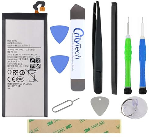 OnlyTech - Batterie Premium de Remplacement pour Samsung Galaxy J7 2017 (SM-J730F) - 3600mAh - Qualité identique à EB-BA720ABE avec kit de réparation 10 Outils