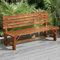 Gartenbank aus Holz Massivholz Parkbank 500kg Tragkraft Sitzbank Outdoor Wetterfest Ruhebank mit Rückenlehne für Garten Park Hof Veranda Outdoor(Brown,150 * 50 * 80cm)