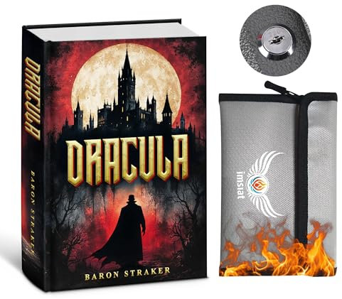 Libro Caja Fuerte, caja de Securidad Discreta, Caja de almacenamiento secreta con código o llave para dinero, joyas, escondite secreto, bolsa ignífuga