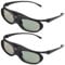 3D Link 144Hz Active Shutter Glasses DLP LCD Lens 3D Glasses for DLP Projectors, Lightweight Comfort Glasses for Optoma, (2Pcs, Black)