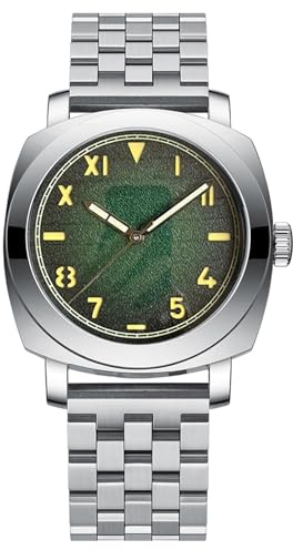Burnside Steeldive SF764, V2, California Dial, NH35, DD AR Saphir, Lume, Armband, Tauchen, grün, Armband