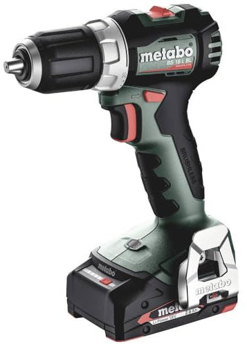 metabo Akku-Bohrschrauber BS 18 L BL - 18 V, CAS, 65 Nm Drehmoment, 40 mm Bohr-Ø - Brushless, kompakt und leistungsstark für präzises Bohren und Schrauben - Inkl. 2 Akkus 2.0Ah, Ladegerät und metaBOX